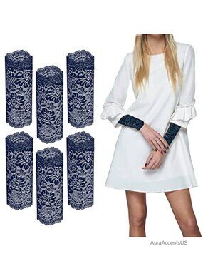 Lace Stretch Wrist Arm Cuff Bracelet Sleeve UV Protection for Women One Size